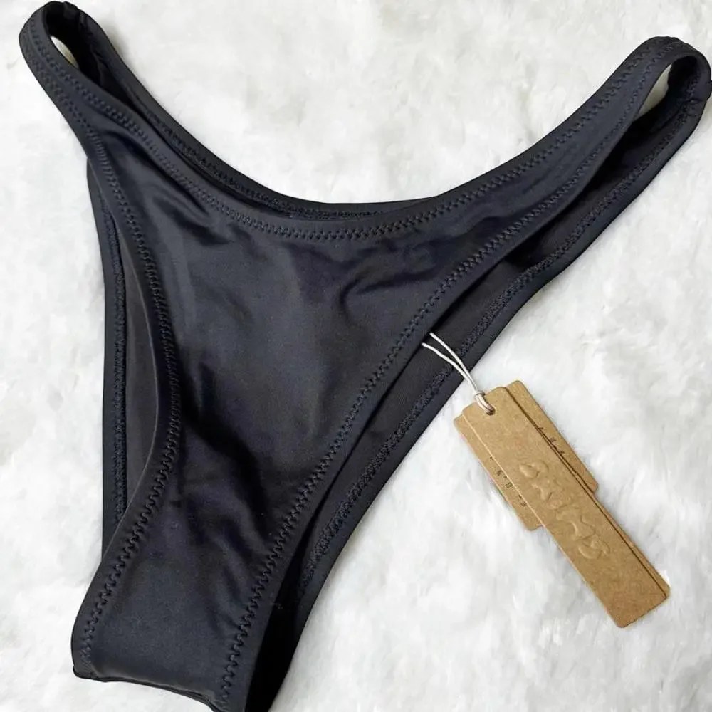 NWT Skims Swim Cheeky Tanga Bikini Bottoms Onyx Women’s 4X